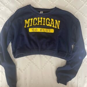 University of Michigan cropped sweatshirt, Size S